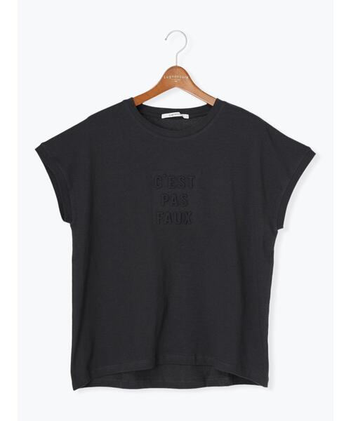 Lugnoncure（ルノンキュール）の「エンボスロゴTシャツ（Tシャツ/カットソー・レディース・グレー/オフホワイト/チャコールグレー・F）」の16枚目の写真