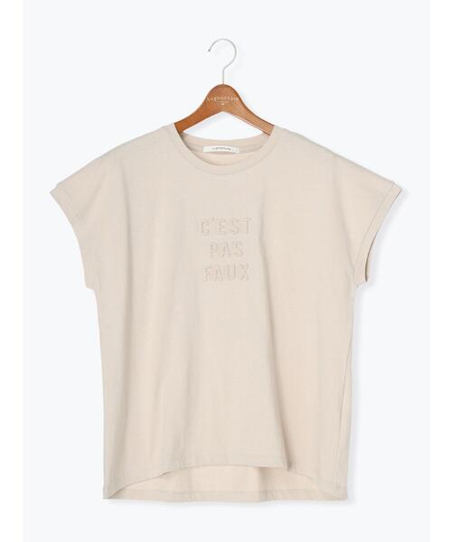 Lugnoncure（ルノンキュール）の「エンボスロゴTシャツ（Tシャツ/カットソー・レディース・グレー/オフホワイト/チャコールグレー・F）」の17枚目の写真