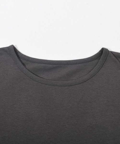 Felt-Maglietta(フェルトマリエッタ)の「フロントバックロゴプリントTシャツ(Tシャツ/カットソー・レディース・ホワイト/チャコールグレー/ブラック/ターコイズブルー・FREE)」の8枚目の写真