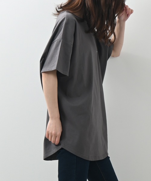 Felt-Maglietta(フェルトマリエッタ)の「フロントバックロゴプリントTシャツ(Tシャツ/カットソー・レディース・ホワイト/チャコールグレー/ブラック/ターコイズブルー・FREE)」の22枚目の写真