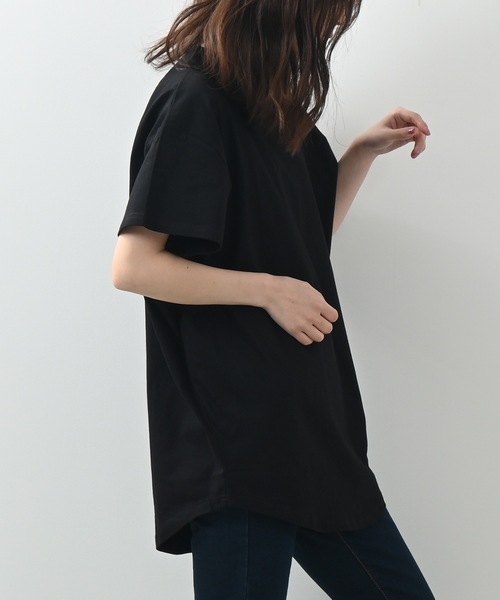 Felt-Maglietta(フェルトマリエッタ)の「フロントバックロゴプリントTシャツ(Tシャツ/カットソー・レディース・ホワイト/チャコールグレー/ブラック/ターコイズブルー・FREE)」の18枚目の写真