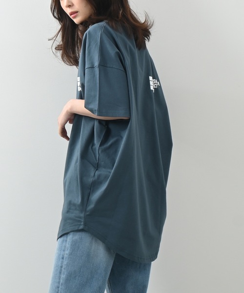 Felt-Maglietta(フェルトマリエッタ)の「フロントバックロゴプリントTシャツ(Tシャツ/カットソー・レディース・ホワイト/チャコールグレー/ブラック/ターコイズブルー・FREE)」の16枚目の写真