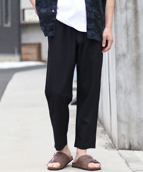 MARUKAWA（マルカワ）の「MRU/エムアールユー 接触冷感 ストレッチ セミワイドテーパード アンクルパンツ クロップド 9分丈（その他パンツ・メンズ・ブラック/カーキ/チャコール/ネイビー・M/L/LL/3L/4L/5L）」の10枚目の写真