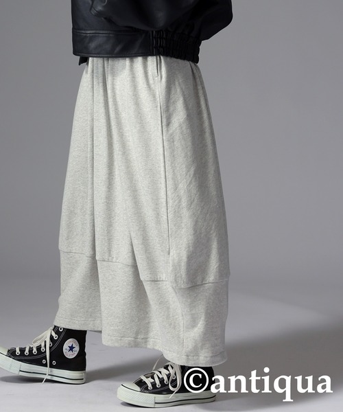 antiqua（アンティカ）の「綿100%裏毛バルーンスカート（スカート・レディース・杢グレー/ブラック・FREE）」の17枚目の写真