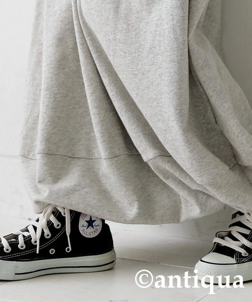antiqua（アンティカ）の「綿100%裏毛バルーンスカート（スカート・レディース・杢グレー/ブラック・FREE）」の12枚目の写真