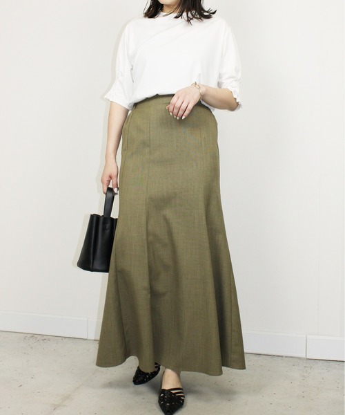 Meli rich（メリーリッチ）の「【接触冷感】前後2WAYスリーブタック5分袖プルオーバー（Tシャツ/カットソー・レディース・オフホワイト・FREE）」の5枚目の写真