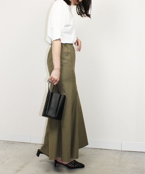 Meli rich（メリーリッチ）の「【接触冷感】前後2WAYスリーブタック5分袖プルオーバー（Tシャツ/カットソー・レディース・オフホワイト・FREE）」の7枚目の写真