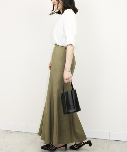 Meli rich（メリーリッチ）の「【接触冷感】前後2WAYスリーブタック5分袖プルオーバー（Tシャツ/カットソー・レディース・オフホワイト・FREE）」の9枚目の写真