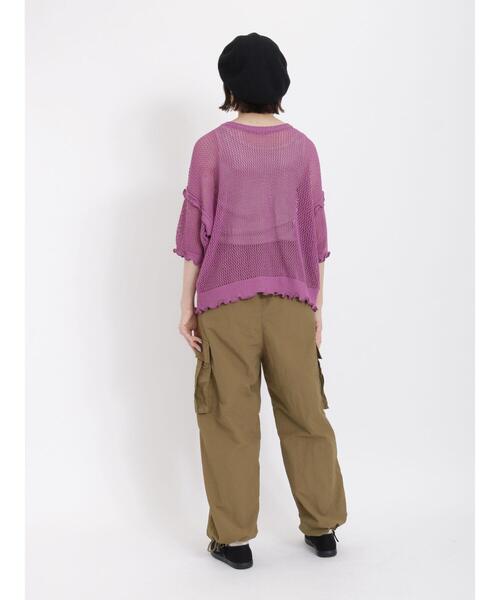 Samansa Mos2（サマンサ モスモス）の「ナイロン裾ドロストカーゴパンツ（カーゴパンツ・レディース・カーキ/ベージュ/チャコールグレー・F）」の8枚目の写真