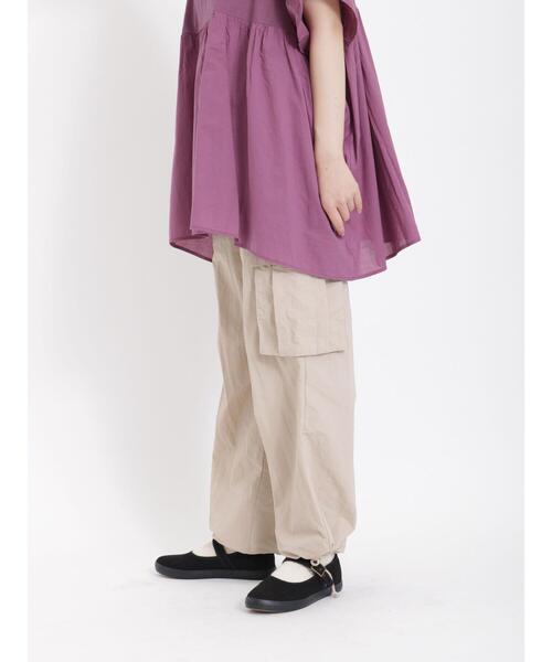 Samansa Mos2（サマンサ モスモス）の「ナイロン裾ドロストカーゴパンツ（カーゴパンツ・レディース・カーキ/ベージュ/チャコールグレー・F）」の9枚目の写真