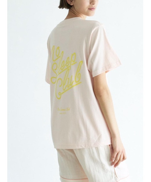 Priv. Spoons Club（プライベートスプーンズクラブ）の「NoSleepClub ロゴプリント半袖Tシャツ（ユニセックス）（Tシャツ/カットソー・レディース・ホワイト×レッド/ピンク/ネイビー/ホワイト×ネイビー/ホワイト×グリーン/ホワイト×ピンク・0(S)/1(M)/2(L)）」の12枚目の写真