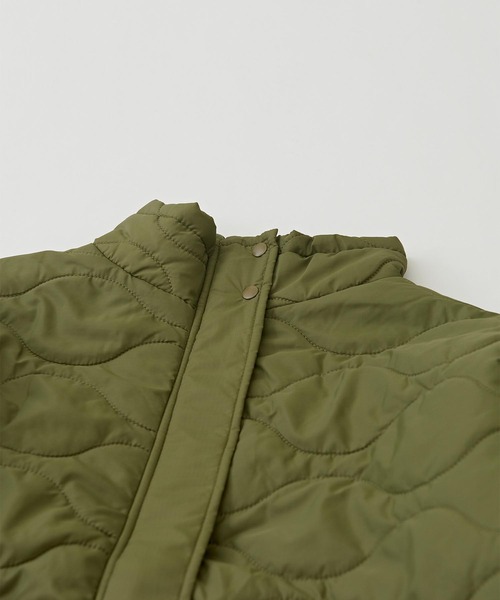 CUBE SUGAR（キューブシュガー）の「リップストップキルティングハイネックブルゾン（ブルゾン・レディース・グレイッシュベージュ/カーキ/ネイビー・M）」の15枚目の写真