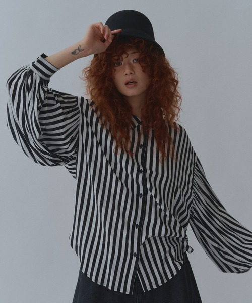 manana suerte（マニャーナスエルテ）の「ボリュームスリーブブラウス（シャツ/ブラウス・レディース・ストライプ/ドット・FREE）」の18枚目の写真