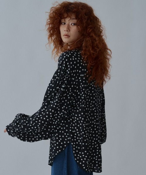 manana suerte（マニャーナスエルテ）の「ボリュームスリーブブラウス（シャツ/ブラウス・レディース・ストライプ/ドット・FREE）」の4枚目の写真