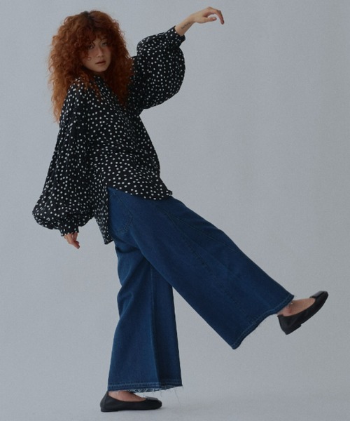 manana suerte（マニャーナスエルテ）の「ボリュームスリーブブラウス（シャツ/ブラウス・レディース・ストライプ/ドット・FREE）」の9枚目の写真