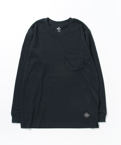 UNDER ARMOUR(アンダーアーマー)の「【別注】アンダーアーマー UAヘビーウエイト ロングスリーブ ポケット シャツ 限定コラボ(Tシャツ/カットソー・メンズ・グリーン/ブラック/ネイビー/ブルーグレー・L/M/3L/S/LL)」の2枚目の写真
