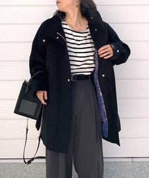 Q | スタンドカラーショートコート(その他アウター)