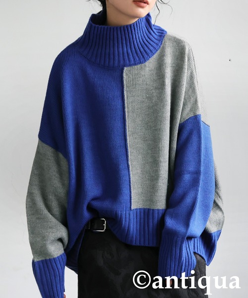 セール】ハイネックニット（ニット/セーター）｜antiqua（アンティカ