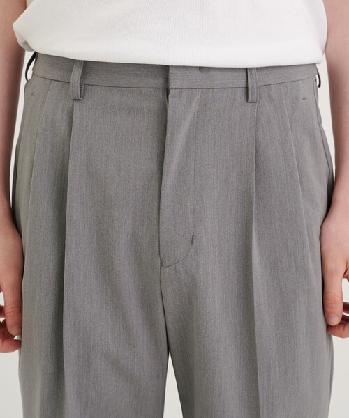CITY TOKYO（シティトウキョウ）の「ハイファンクション2タックワイドイージースラックス〈セットアップ可能〉（スラックス・メンズ・グレー/ブラック・1/2）」の4枚目の写真
