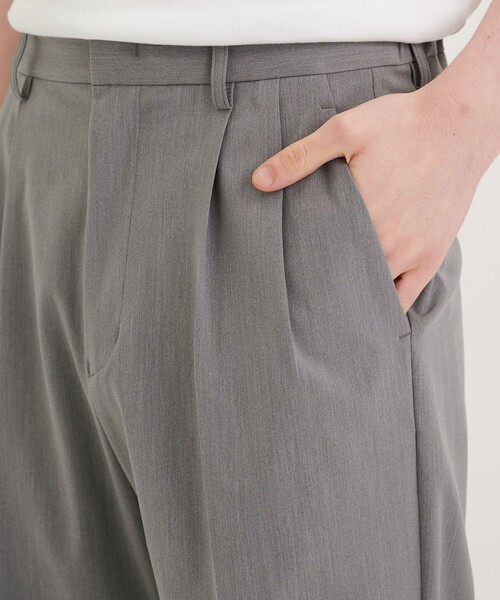 CITY TOKYO（シティトウキョウ）の「ハイファンクション2タックワイドイージースラックス〈セットアップ可能〉（スラックス・メンズ・グレー/ブラック・1/2）」の5枚目の写真
