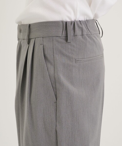 CITY TOKYO（シティトウキョウ）の「ハイファンクション2タックワイドイージースラックス〈セットアップ可能〉（スラックス・メンズ・グレー/ブラック・1/2）」の6枚目の写真
