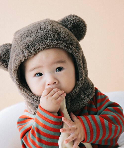 highking（ハイキング）の「highking × こども ビームス / 別注 テンダー 耳つき キャップ 23（キャップ・キッズ・ブラウン系その他3/オフホワイト・ONE SIZE）」の4枚目の写真