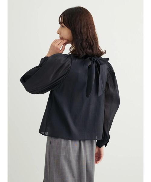 ELENCARE DUE(エレンカーレデュエ)の「・ELENCARE DUE バックリボンブラウス(シャツ/ブラウス・レディース・ブラック/ライトグレー/モカ/オフホワイト・FREE)」の12枚目の写真