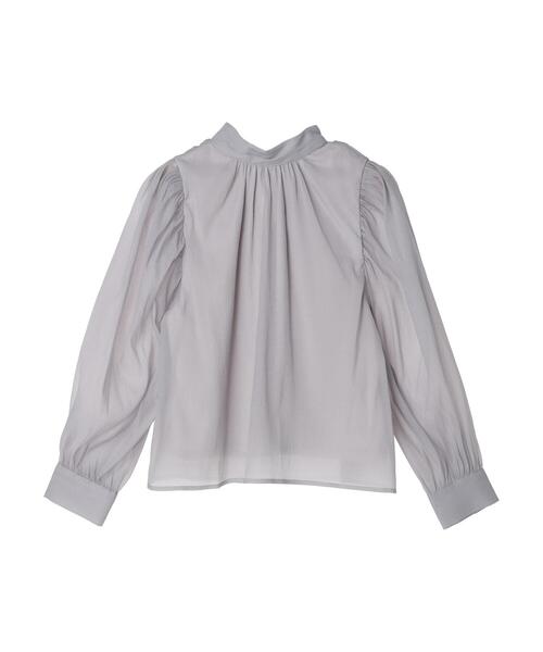 ELENCARE DUE(エレンカーレデュエ)の「・ELENCARE DUE バックリボンブラウス(シャツ/ブラウス・レディース・ブラック/ライトグレー/モカ/オフホワイト・FREE)」の3枚目の写真