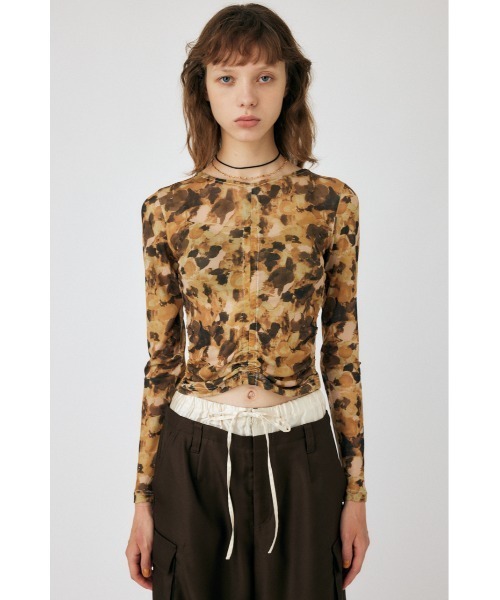 MOUSSY（マウジー）の「FLORAL SHEER ロングスリーブTシャツ（Tシャツ