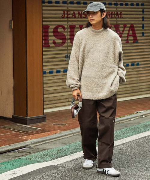 retock's】ループヤーン ビッグシルエットモックネックニット