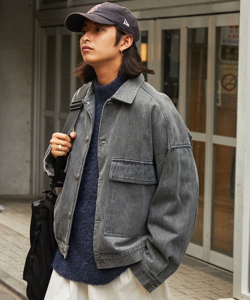 MONO-MART(モノマート)の「【retock's】ループヤーン ビッグシルエットモックネックニット(ニット/セーター・レディース・ブラック/アイボリー/グレイッシュベージュ/オリーブ/ワイン/ブルー/ブラウン/チャコール/ネイビー・M/L)」の16枚目の写真