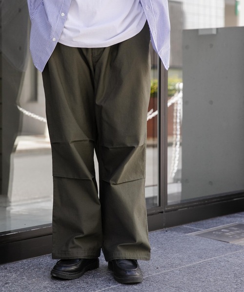 WEGO（ウィゴー）の「WEGO/バックサテンワイドミリタリーパンツ（カーゴパンツ・メンズ・カーキ/ブラック/ホワイト・LARGE/MEDIUM）」の14枚目の写真