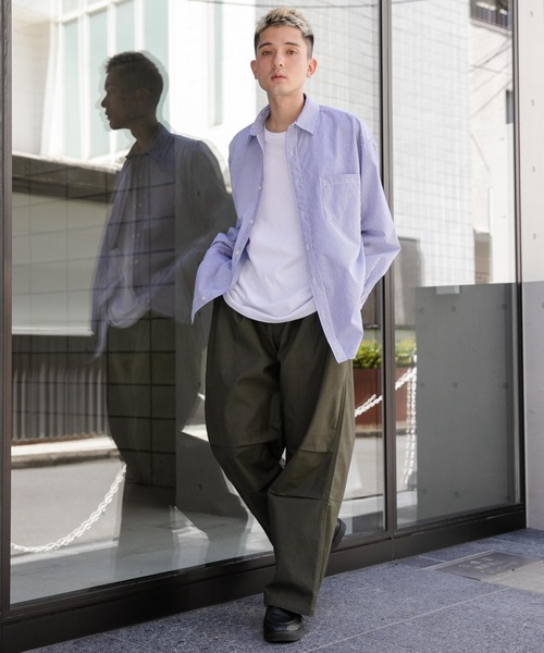 WEGO（ウィゴー）の「WEGO/バックサテンワイドミリタリーパンツ（カーゴパンツ・メンズ・カーキ/ブラック/ホワイト・LARGE/MEDIUM）」の16枚目の写真