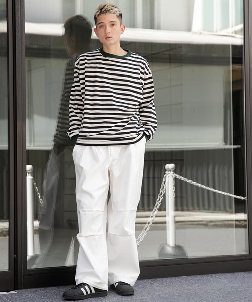 WEGO（ウィゴー）の「WEGO/バックサテンワイドミリタリーパンツ（カーゴパンツ・メンズ・カーキ/ブラック/ホワイト・LARGE/MEDIUM）」の13枚目の写真