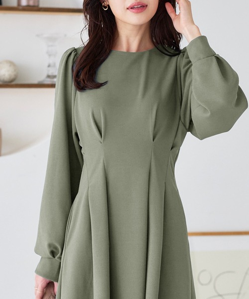 PIPIPI 芸能人大人気ELENDEEK2WAYスリーブタックワンピース IENA ワンピース 「追加」タックスリーブワンピース : ZOZOTOWN