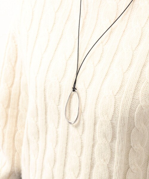 NOLLEY’S（ノーリーズ）の「ビッグリングトップレザーネックレス（シルバー）（ネックレス・レディース・シルバー・FREE）」の7枚目の写真