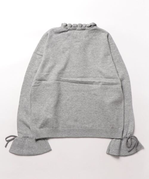 flower(フラワー)の「クラシックリボンニット(ニット/セーター・レディース・アイボリー/グレー・FREE)」の3枚目の写真