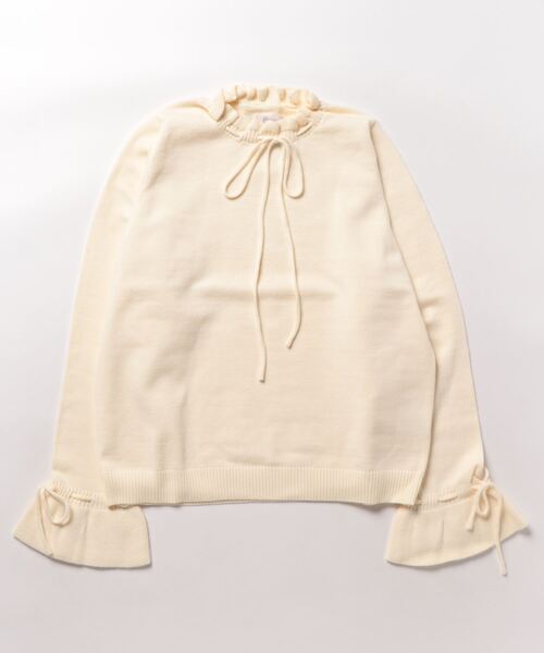 flower(フラワー)の「クラシックリボンニット(ニット/セーター・レディース・アイボリー/グレー・FREE)」の18枚目の写真