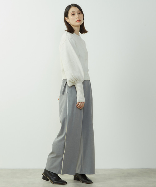 SOFFITTO(ソフィット)の「2WAYストレッチサイドラインセミワイドパンツ(その他パンツ・レディース・ベージュ/ブラック/トップグレー・M/S)」の6枚目の写真