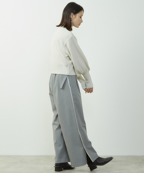 SOFFITTO(ソフィット)の「2WAYストレッチサイドラインセミワイドパンツ(その他パンツ・レディース・ベージュ/ブラック/トップグレー・M/S)」の7枚目の写真