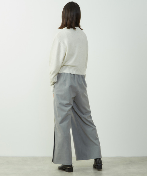 SOFFITTO(ソフィット)の「2WAYストレッチサイドラインセミワイドパンツ(その他パンツ・レディース・ベージュ/ブラック/トップグレー・M/S)」の8枚目の写真