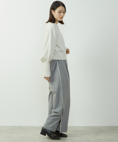 SOFFITTO(ソフィット)の「2WAYストレッチサイドラインセミワイドパンツ(その他パンツ・レディース・ベージュ/ブラック/トップグレー・M/S)」の10枚目の写真