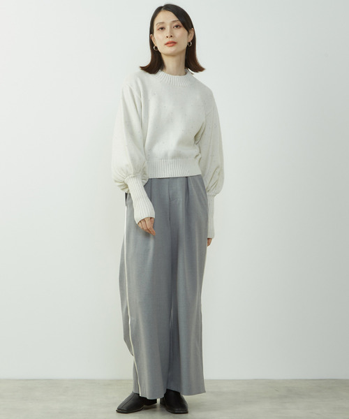 SOFFITTO(ソフィット)の「2WAYストレッチサイドラインセミワイドパンツ(その他パンツ・レディース・ベージュ/ブラック/トップグレー・M/S)」の11枚目の写真