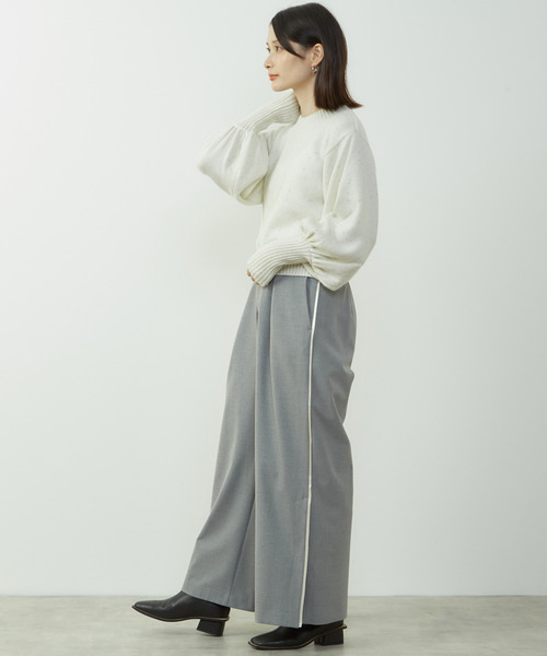SOFFITTO(ソフィット)の「2WAYストレッチサイドラインセミワイドパンツ(その他パンツ・レディース・ベージュ/ブラック/トップグレー・M/S)」の13枚目の写真
