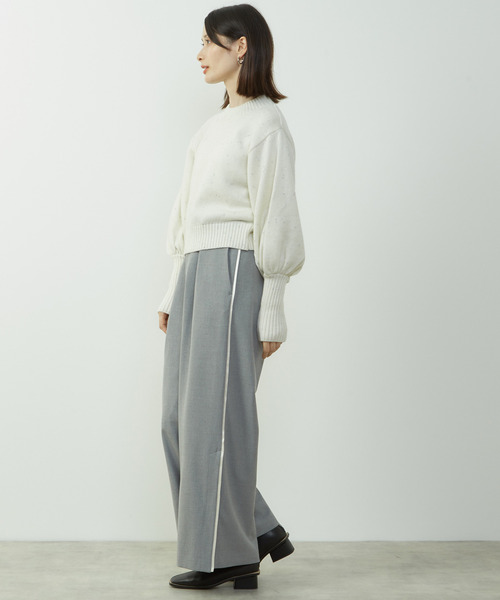 SOFFITTO(ソフィット)の「2WAYストレッチサイドラインセミワイドパンツ(その他パンツ・レディース・ベージュ/ブラック/トップグレー・M/S)」の14枚目の写真