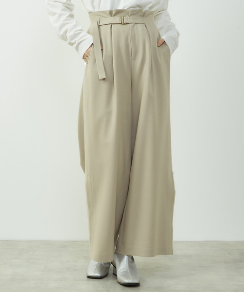 SOFFITTO(ソフィット)の「2WAYストレッチサイドラインセミワイドパンツ(その他パンツ・レディース・ベージュ/ブラック/トップグレー・M/S)」の21枚目の写真