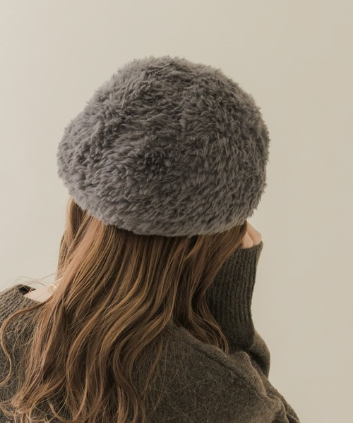 SMELLY（スメリー）の「ファーニットベレー（ハンチング/ベレー帽・レディース・ブラック/グレー・-）」の12枚目の写真