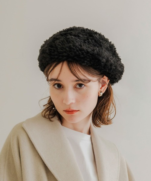 SMELLY（スメリー）の「ファーニットベレー（ハンチング/ベレー帽・レディース・ブラック/グレー・-）」の14枚目の写真