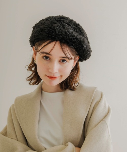 SMELLY（スメリー）の「ファーニットベレー（ハンチング/ベレー帽・レディース・ブラック/グレー・-）」の16枚目の写真