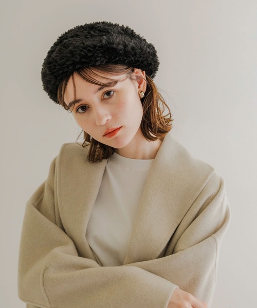 SMELLY（スメリー）の「ファーニットベレー（ハンチング/ベレー帽・レディース・ブラック/グレー・-）」の17枚目の写真